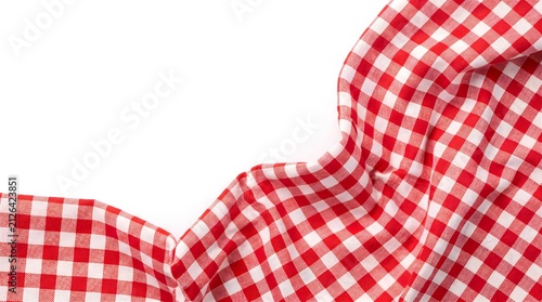 red and white checkered tablecloth