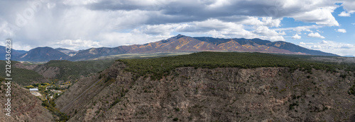 The Rio Grande del Norte National Monument in Taos County, New Mexico. Cebolla Mesa, Red River Fish Hatchery, Lama Canyon on the Red River, Baldy Mountain in the Cimarron Range. Autumn colors. 