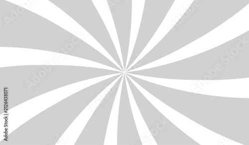 Obraz na plátně Abstract sunburst gray white radial twisted sunrays background for modern designs, banners, poster, advertisement, presentations and social media post