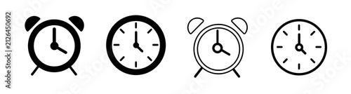 Clock icon set. Time icon vector. watch icon symbol