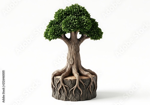 Decorative tree planter with candle holder in base