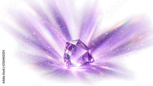 Purple Crystal Diamond Light Burst