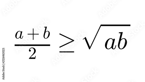 Bild auf Leinwand Am Gm Inequality, algebra formula overlay, black transparent 4K