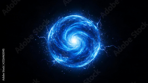 Blue Lightning Spiral Vortex