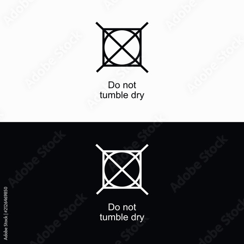 Do not tumble dry symbol for laundry care label warning against machine drying delicate fabric items