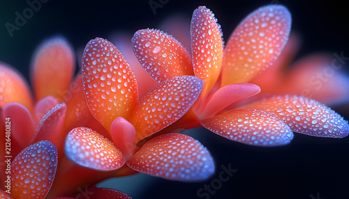 Close Up of a Red Flower with Vibrant Petals and Delicate Floral Detail 