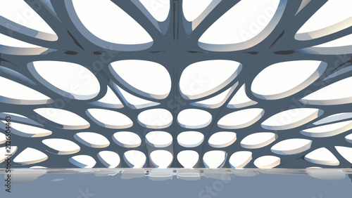 Cuadro en lienzo geometric lattice structure vector illustration grid pattern design abstract art