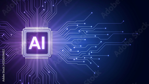 Konstfotografi Artificial intelligence chip concept