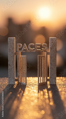 PACES Gate: Golden Path to Opportunity at Sunset