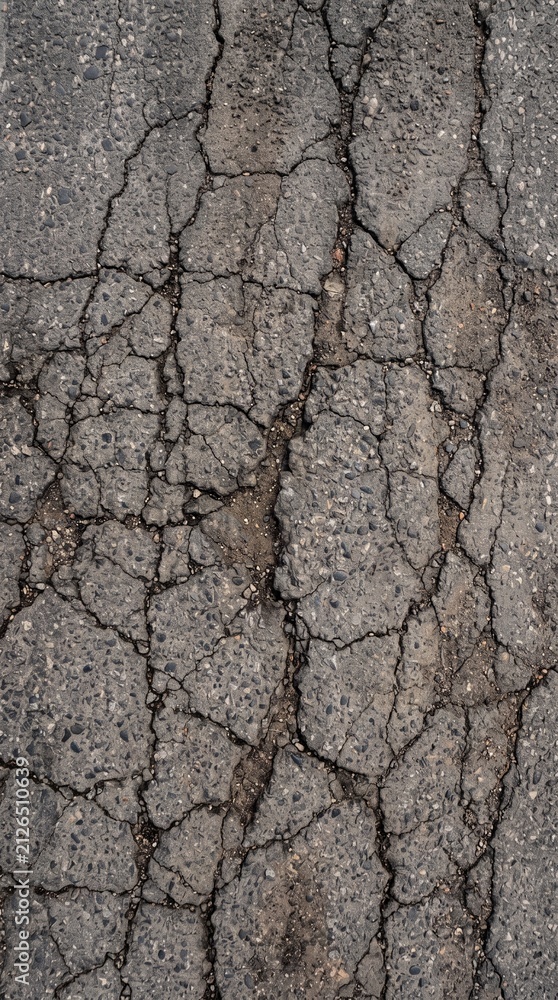 Naklejka premium Cracked Asphalt Texture