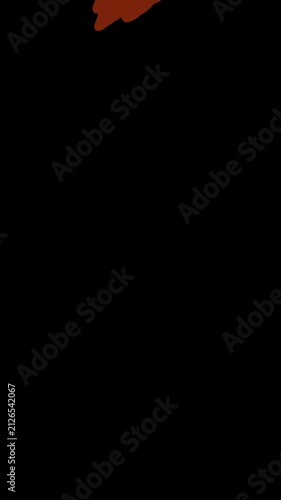 Abstract Fluid Flowing and Dripping Brown Chocolate or Caramel Background Animation
