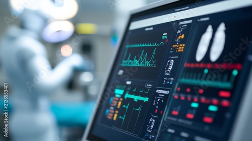 Medical Interface With Robotic Surgery Control Dashbo Alternate Diagnostic Interface Perspective, medical service interface, AI healthcare dashboard, digital diagnostic technology