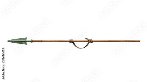 Quadro su tela Ancient Greek bronze spear with leather strap javelin
