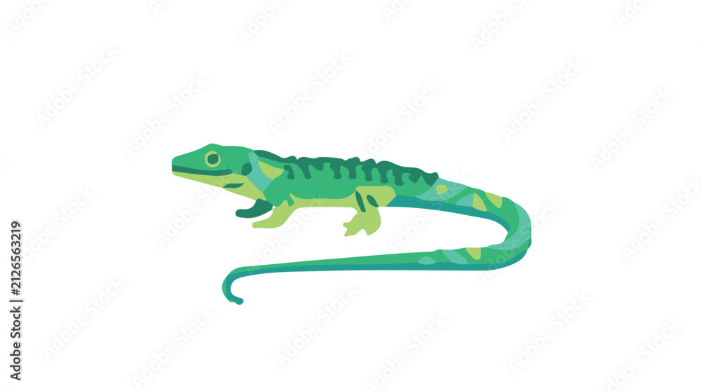 Fototapeta premium Alligator Li Flat Design Color Vector Icon Isolated on White Background