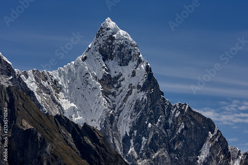 Canvastavla southeast face of Jirishanca reveals its full, imposing grandeur in Peru's Cordillera Huayhuash