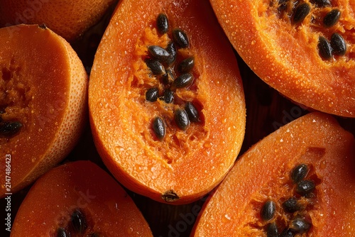 Salmon Orange Mamey Sapote Background Texture