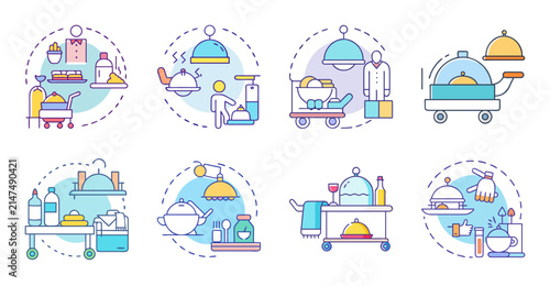 Colorful medical and dental icons set - Bright vector icons showing medical and dental tools, equipment, and symbols for use in health and wellness designs.
