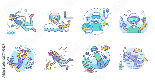 Colorful cartoon characters playing with bubbles - Bright, cheerful cartoon figures having fun with floating bubbles in a playful outdoor setting.
