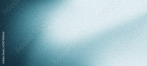 Cyan blue grain texture background, glowing light to dark grainy gradient poster backdrop, abstract website header, banner, landing page cover or digital wallpaper design