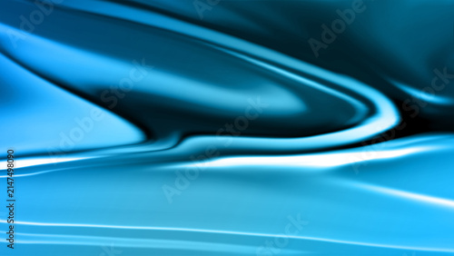 Deep blue silk abstract background with elegant smooth waves creating flowing movement and luxurious fabric texture for modern display.
