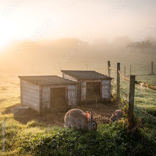 Rustic wooden barn with horse grazing in field.