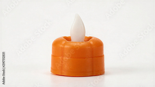 Orange led tealight candle providing safe artificial light