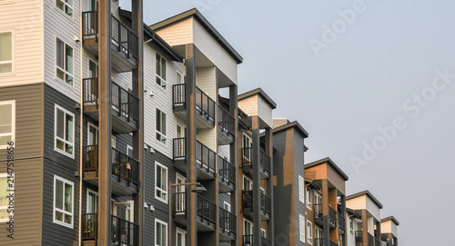 Fotografie Large modern apartment building