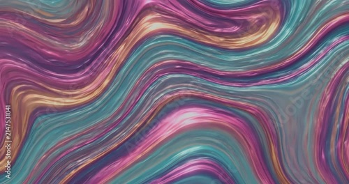 Abstract teal and purple fluid wave background.