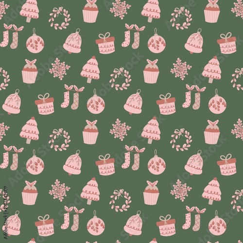 seamless pattern with christmas