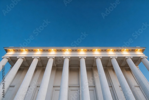 Classical building facade with columns