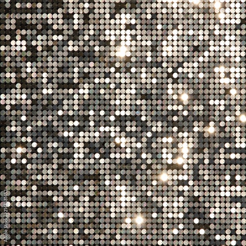 Black and Silver Mosaic Tile Texture with Metallic Effect
