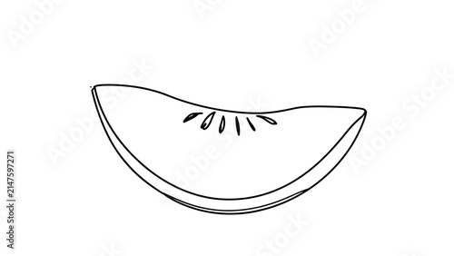 Watermelon slice illustration on white background.