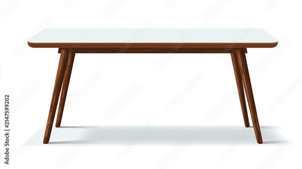 Fototapeta premium Minimalist Mid century Modern Coffee Table