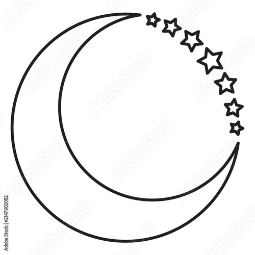 moon and star vector illustration