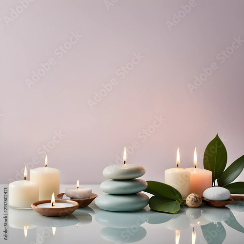 Spa arrangement with lit ca...