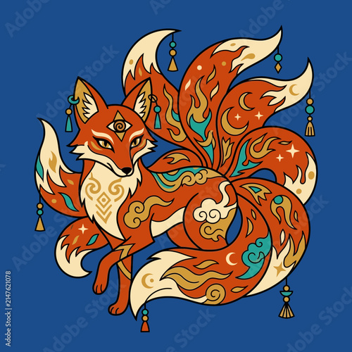 Mythical Nine Tailed Fox Spirit