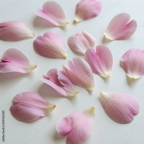 Scattered pink flower petal...