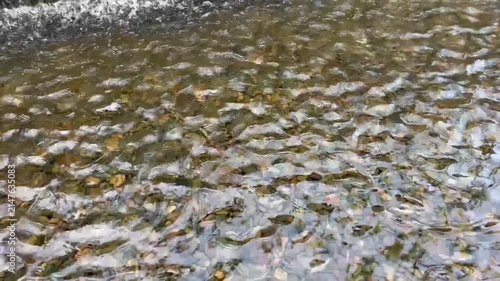 Water flowing through stones 