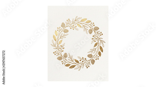 Autumn Wreath with Leaves and Berries.