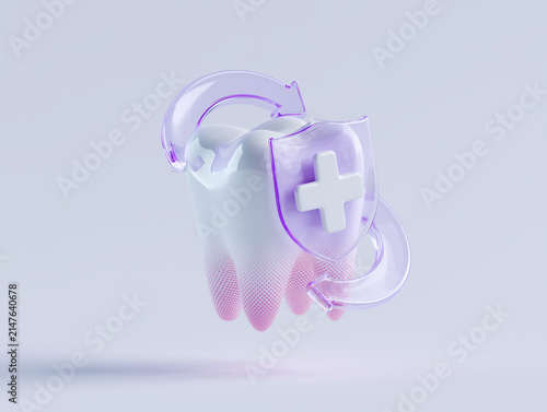 tooth on a white background