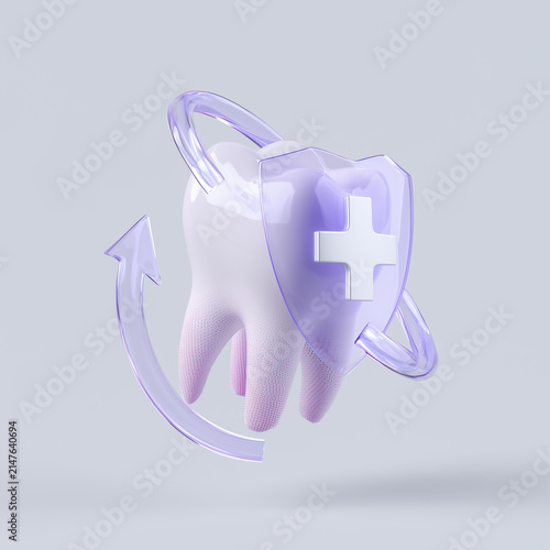 tooth on a white background