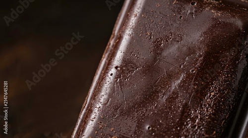 Dark Chocolate Bar with Rich Texture on Rustic Background