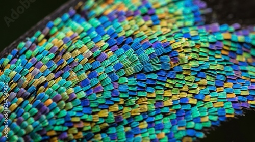 Stunning Close-Up of Butterfly Wing Iridescent Patterns