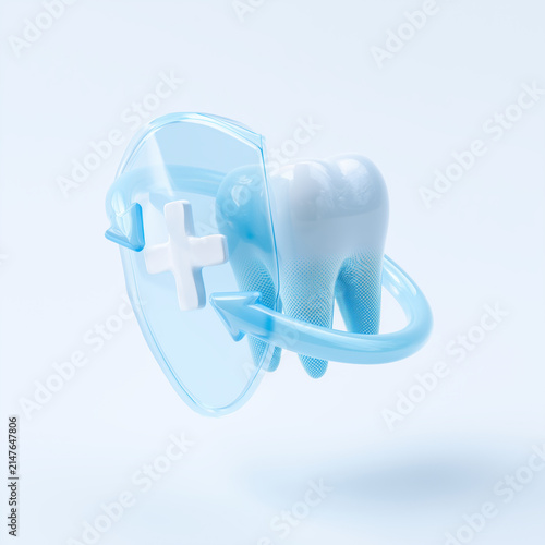 tooth on white