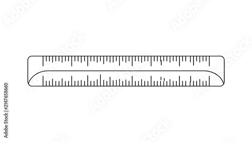 Empty ruler with white background.