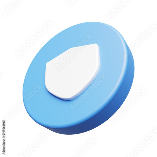 Shield Icon for Security and Data Protection 3D Render