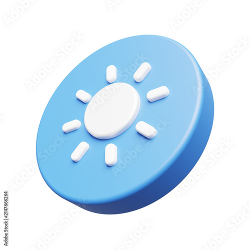 Brightness Icon for Display Settings and Screen Adjustment 3D Render