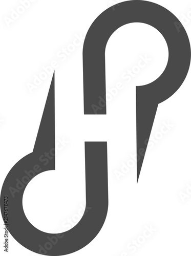 The monogram is the S and H. Elegant and unique.