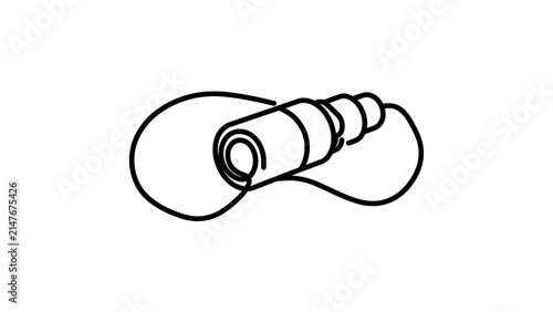 Simple telescope icon on white background.