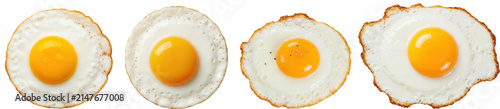 Fotografía Collection of perfectly cooked sunny side up fried eggs with vibrant yolks, a classic breakfast